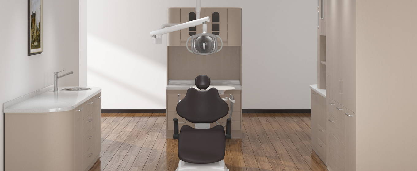 AJ12 Chair and Rear Delivery Unit and Amber Ceiling Light